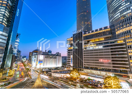 Nagoya Ekimae Buildings night view [Aichi Prefecture] 50577065