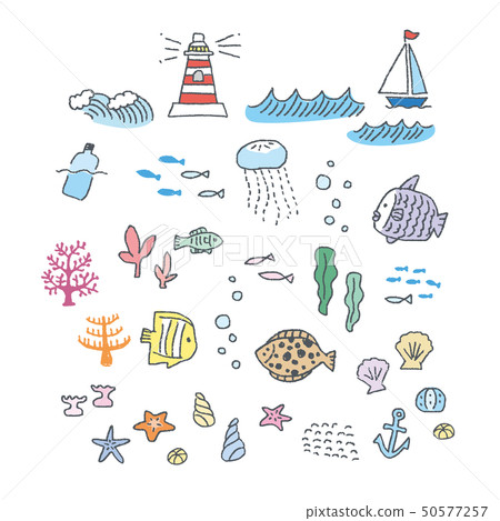 An illustration of the sea _ colored 50577257