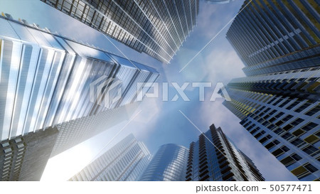 Windows of Skyscraper Business Office with blue Windows of Skyscraper Business Office with blue 50577471