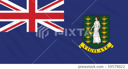Flag British Virgin Islands swaying in wind vector Flag British Virgin Islands swaying in wind vector 50579022