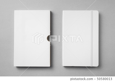 white notebook with case on grey for mock up white notebook with case on grey for mock up 50580013