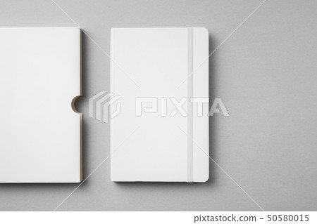 white notebook with case on grey for mock up white notebook with case on grey for mock up 50580015