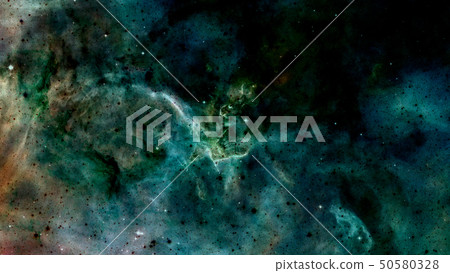 Nebula and galaxies in deep space. Elements of this image furnished by NASA. 50580328