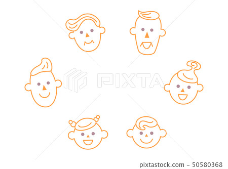 Line drawing 3 generation family 50580368
