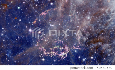 Deep space art. Galaxies, nebulas and stars in universe. Elements of this image furnished by NASA 50580370