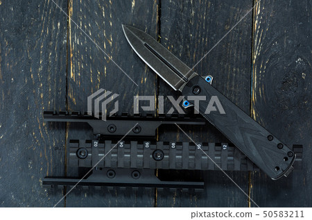 Knife and picatiny rail. Military composition. 50583211