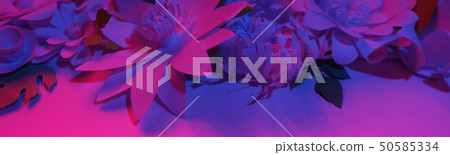 White paper flowers made of white paper on white White paper flowers made of white paper on white 50585334