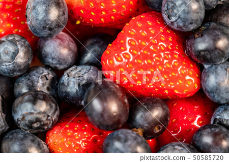 Strawberries and blueberries ready to eat 50585720