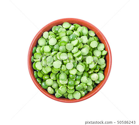 Top view of organic green split peas.d. 50586243