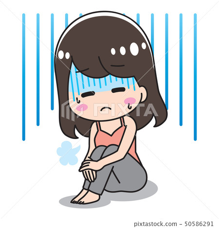 A woman with depression 50586291