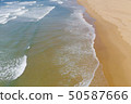 Atlantic ocean sandy beach with turquoise ocean an Atlantic ocean sandy beach with turquoise ocean an 50587666