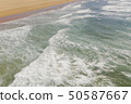 Atlantic ocean sandy beach with turquoise ocean an Atlantic ocean sandy beach with turquoise ocean an 50587667