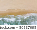 Atlantic ocean sandy beach with turquoise ocean an Atlantic ocean sandy beach with turquoise ocean an 50587695