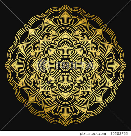 Mandala design. Ethnic round ornament. Hand drawn indian motif. Mehendi meditation yoga henna theme 50588763