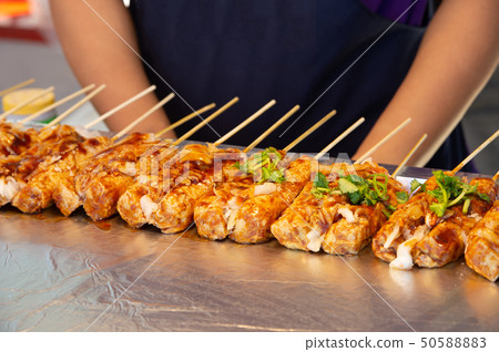 Barbecue on Street food ,Taipei ,Taiwan 50588883