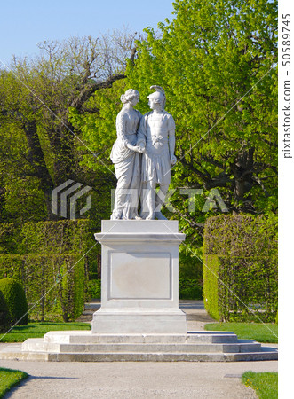 Sculptures in the garden of Schoenbrunn Palace, a world heritage site in Vienna Sculptures in the garden of Schoenbrunn Palace, a world heritage site in Vienna 50589745