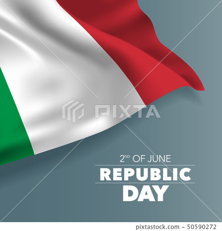 Italy happy republic day greeting card, banner 50590272