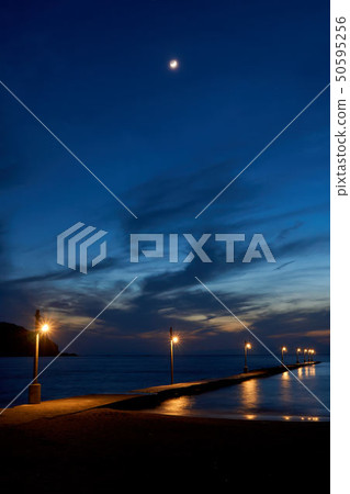 Chiba Prefecture Haraoka Coast Okamoto Pier Evening View 50595256