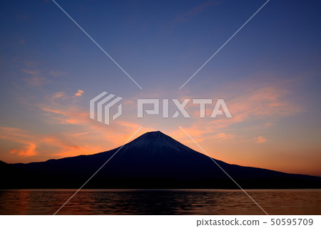 Sunrise on Mt. Fuji from Lake Tanuki, 50595709