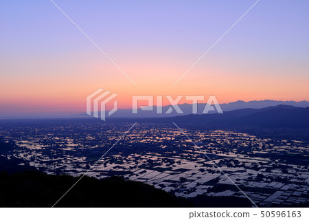 Scattered village in the morning 50596163