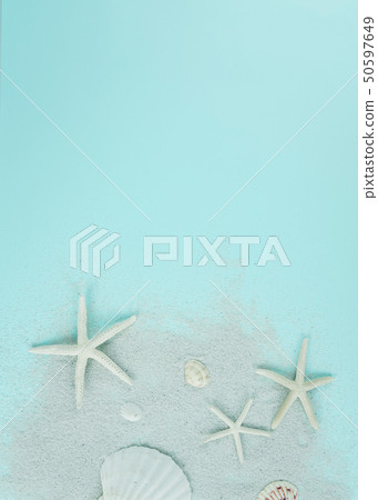 Summer background of paper palm leaves, paper concept 50597649