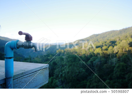 Water valve attached to the pole 50598807