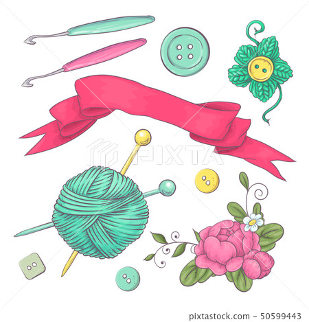 A set of knitted clothes clew knitting needles. A set of knitted clothes clew knitting needles. 50599443
