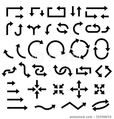 Arrows. Black icons Arrows. Black icons 50599659