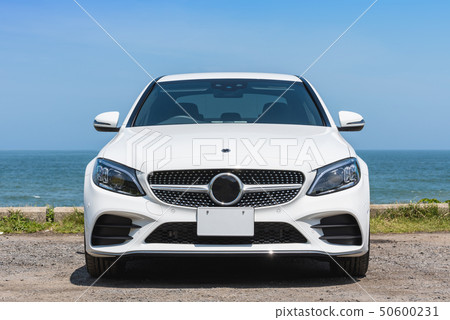 White car and sea bream and blue sky 50600231