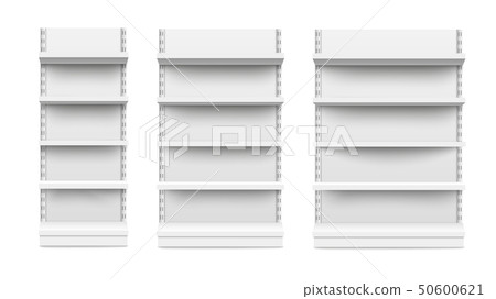 Download Empty Stand Retail Shelves Three Diferent Size Stock Illustration 50600621 Pixta