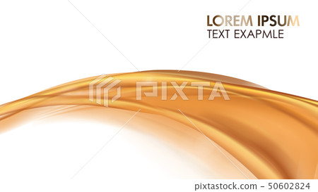 Orange golden flowing liquid abstract vector 50602824