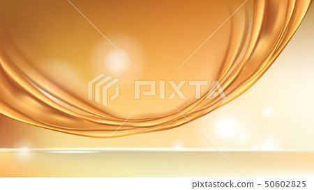 Orange golden flowing liquid abstract vector 50602825