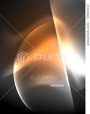 Blurred neon glowing round shapes, abstract circles and lights Blurred neon glowing round shapes, abstract circles and lights 50604017