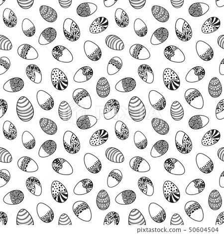 Seamless pattern with easter eggs Seamless pattern with easter eggs 50604504