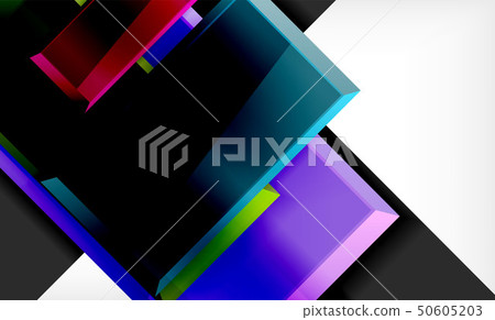 Color squares futuristic abstract background 50605203
