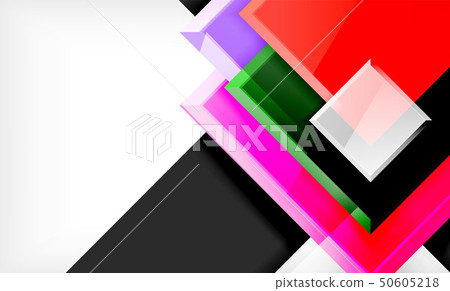 Bright colorful square shape blocks geometrical background Bright colorful square shape blocks geometrical background 50605218