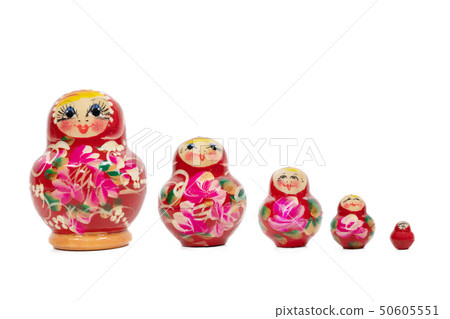 Isolated set of Matryoshka dolls Isolated set of Matryoshka dolls 50605551