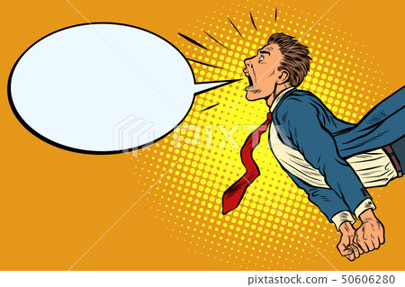 panic businessman screaming 50606280