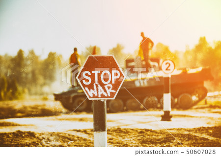 Creative Badge - Stop Wars. Concept - no war, stop military operations, world peace. Stop war sign Creative Badge - Stop Wars. Concept - no war, stop military operations, world peace. Stop war sign 50607028