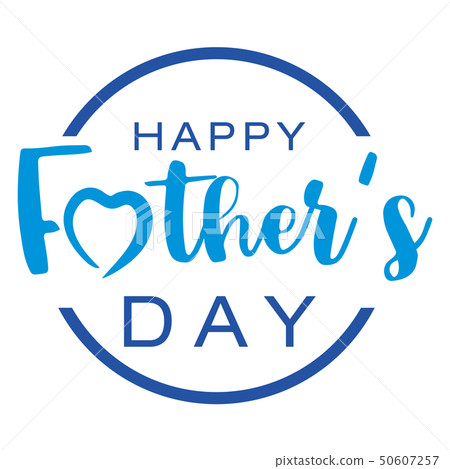 Happy Father's Day lettering on white background. 50607257