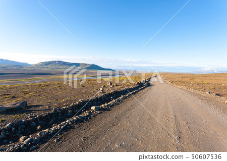 Dirt road from Hvitarvatn area, Iceland landscape 50607536
