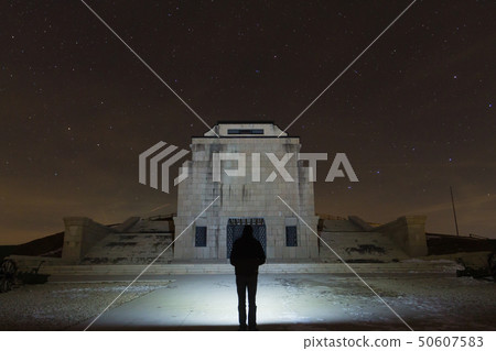 Monument with starry sky as a background 50607583
