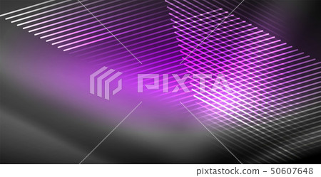 Neon glowing lines, magic energy space light concept, abstract background wallpaper design 50607648