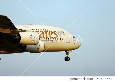 Passenger plane landing 50608369