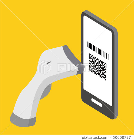 無錢支付的圖像例證由智能手機,QR代碼掃描,條形碼掃描的 無錢支付的圖像例證由智能手機,QR代碼掃描,條形碼掃描的 50608757