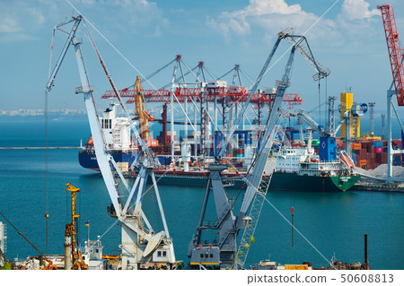 Industrial port in Odessa, Ukraine, May 4, 2019 Industrial port in Odessa, Ukraine, May 4, 2019 50608813