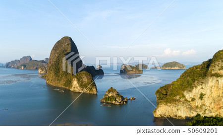 Mangrove forest and rock mountains island in Phang Mangrove forest and rock mountains island in Phang 50609201