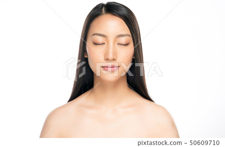 Beautiful Young asian Woman with Clean Fresh Skin Beautiful Young asian Woman with Clean Fresh Skin 50609710