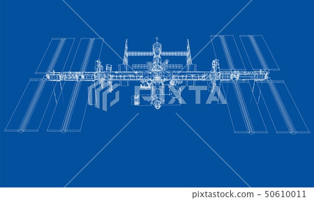 Abstract Spaceship Outline. Vector 50610011