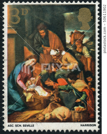 Vintage stamp printed in Great Britain 1967, shows Vintage stamp printed in Great Britain 1967, shows 50611902